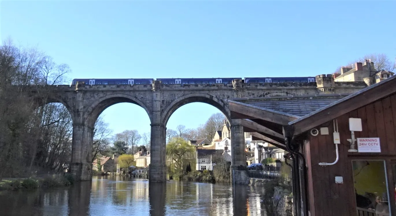 Knaresborough viaduct over the River Nidd, one stop down the line from Harrogate